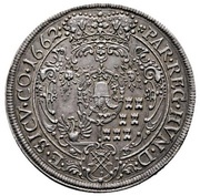 2 Thalers - Mihály Apafi, Hungary, 1662 reverse image