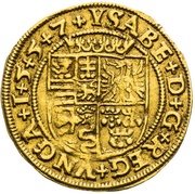 1 Ducat - János Zsigmond and Izabella, Hungary, 1556-1558 reverse image