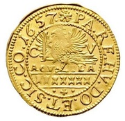 1 Ducat - II György Rákóczi, Hungary, 1657 reverse image