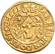 1 Florin - János Kemény, Hungary, 1661 reverse image