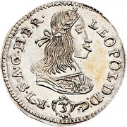 3 Kreuzers - Leopold I Vienna obverse image