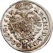 3 Kreuzers - Leopold I Vienna, Austria, 1659-1660 reverse image