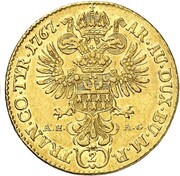 2 Ducats - Maria Theresa, Hungary, 1767 reverse image