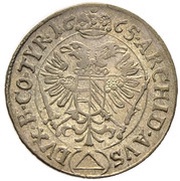 3 Kreuzers - Leopold I Neuburg am Inn, Austria, 1665 reverse image