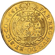 10 Ducats - János Kemény, Hungary, 1661 reverse image