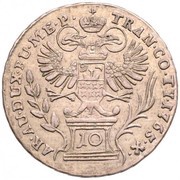 10 Kreuzers - Maria Theresa reverse image