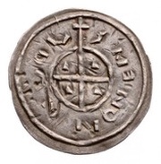 Denier - Solomon mule strike, Hungary, 1063-1074 reverse image
