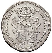 3 Kreuzers - Maria Theresia Vienna, Austria, 1741 reverse image