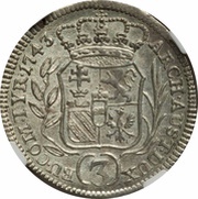 3 Kreuzers - Maria Theresia Vienna, Austria, 1742-1745 reverse image