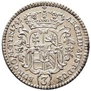 3 Kreuzers - Maria Theresia Hall, Austria, 1745 reverse image