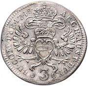 3 Kreuzers - Maria Theresia Vienna, Austria, 1746-1749 reverse image