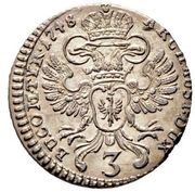 3 Kreuzers - Maria Theresia Hall, Austria, 1748-1750 reverse image