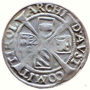 6 Kreuzers - Ferdinand I Hall, Austria, 1522-1530 reverse image