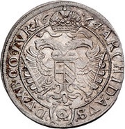6 Kreuzers - Leopold I Vienna, Austria, 1661-1665 reverse image
