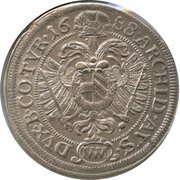 6 Kreuzers - Leopold I Vienna, Austria, 1674-1692 reverse image