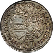 6 Kreuzers - Joseph I Hall, Austria, 1707-1711 reverse image