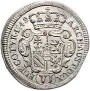 6 Kreuzers - Maria Theresia Vienna, Austria, 1741-1745 reverse image