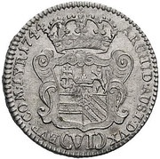 6 Kreuzers - Maria Theresia Hall, Austria, 1744 reverse image