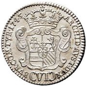 6 Kreuzers - Maria Theresia Hall, Austria, 1745 reverse image