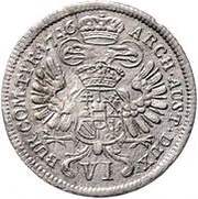 6 Kreuzers - Maria Theresia Vienna, Austria, 1746-1747 reverse image