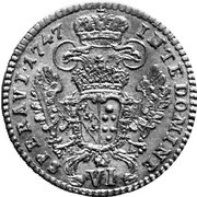6 Kreuzers - Franz I, Austria, 1747-1751 reverse image