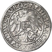 ¼ Thaler - Ferdinand I Hall, Austria, 1546-1555 reverse image