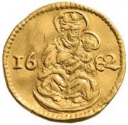 Obol - Leopold I Gold strike, Hungary, 1682 reverse image