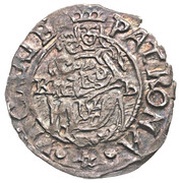 Denier - Rudolf, Hungary, 1578 reverse image
