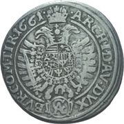 15 Kreuzers - Leopold I Vienna, Austria, 1660-1661 reverse image