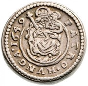 Denier Piedfort - Ferdinand III, Hungary, 1649-1655 reverse image