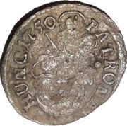 1 Denier - Maria Theresa Open crown, Jesus on left arm, Hungary, 1746-1752 reverse image
