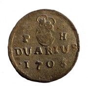 1 Duarius - Leopold I, Hungary, 1695-1707 reverse image