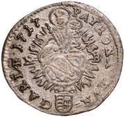 1 Kreuzer - Charles III, Hungary, 1716-1724 reverse image