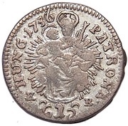 1 Kreuzer - Maria Theresa, Hungary, 1753-1760 reverse image