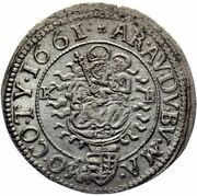 3 Kreuzers - Leopold I, Hungary, 1661 reverse image