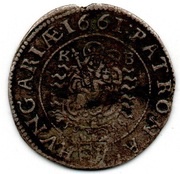 3 Kreuzers - Leopold I, Hungary, 1661-1662 reverse image