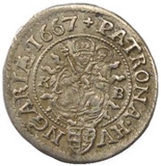 3 Kreuzers - Leopold I, Hungary, 1661-1687 reverse image