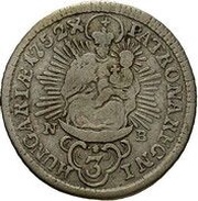3 Kreuzers - Maria Theresa, Hungary, 1749-1764 reverse image