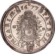 15 Kreuzers - Leopold I, Hungary, 1661-1680 reverse image