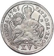 15 Kreuzers - Maria Theresa, Hungary, 1743-1745 reverse image