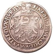 ¼ Thaler - Ferdinand I, Hungary, 1553-1556 reverse image