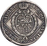 ¼ Thaler - Leopold I Graz, Austria, 1694 reverse image
