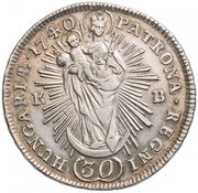 30 Kreuzers - Charles III, Hungary, 1739-1740 reverse image