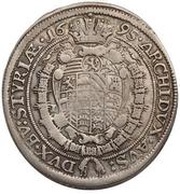 15 Kreuzers - Leopold I Graz, Austria, 1694-1696 reverse image