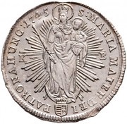 ½ Thaler - Maria Theresa, Hungary, 1744-1745 reverse image