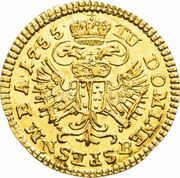 ¼ Ducat - Francis I of Lorraine, as co-ruler without value, Hungary, 1755-1762 reverse image