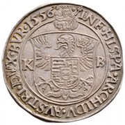 Thaler - Ferdinand I, Hungary, 1555-1556 reverse image