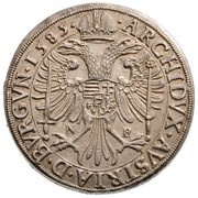 Thaler - Rudolf, Hungary, 1582-1585 reverse image