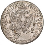 Thaler - Rudolf, Hungary, 1598-1599 reverse image