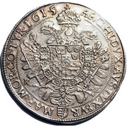 Thaler - Matthias II, Hungary, 1613-1616 reverse image
